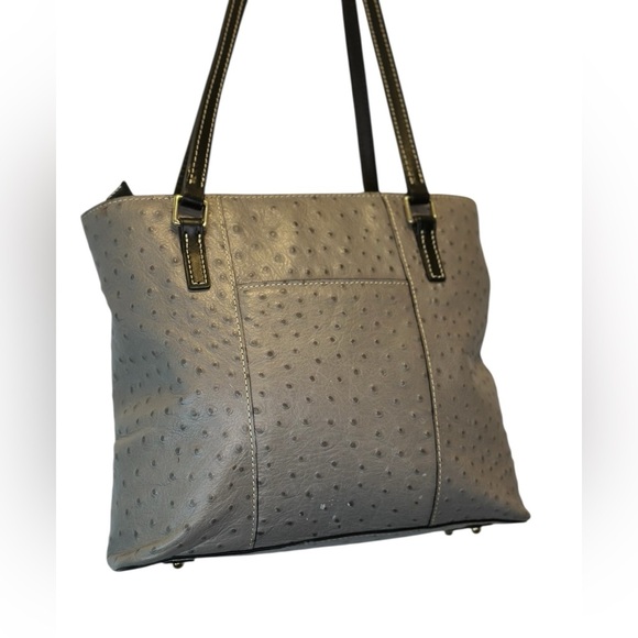 Dooney & Bourke Gray Ostrich Lexington Purse - Picture 3 of 17